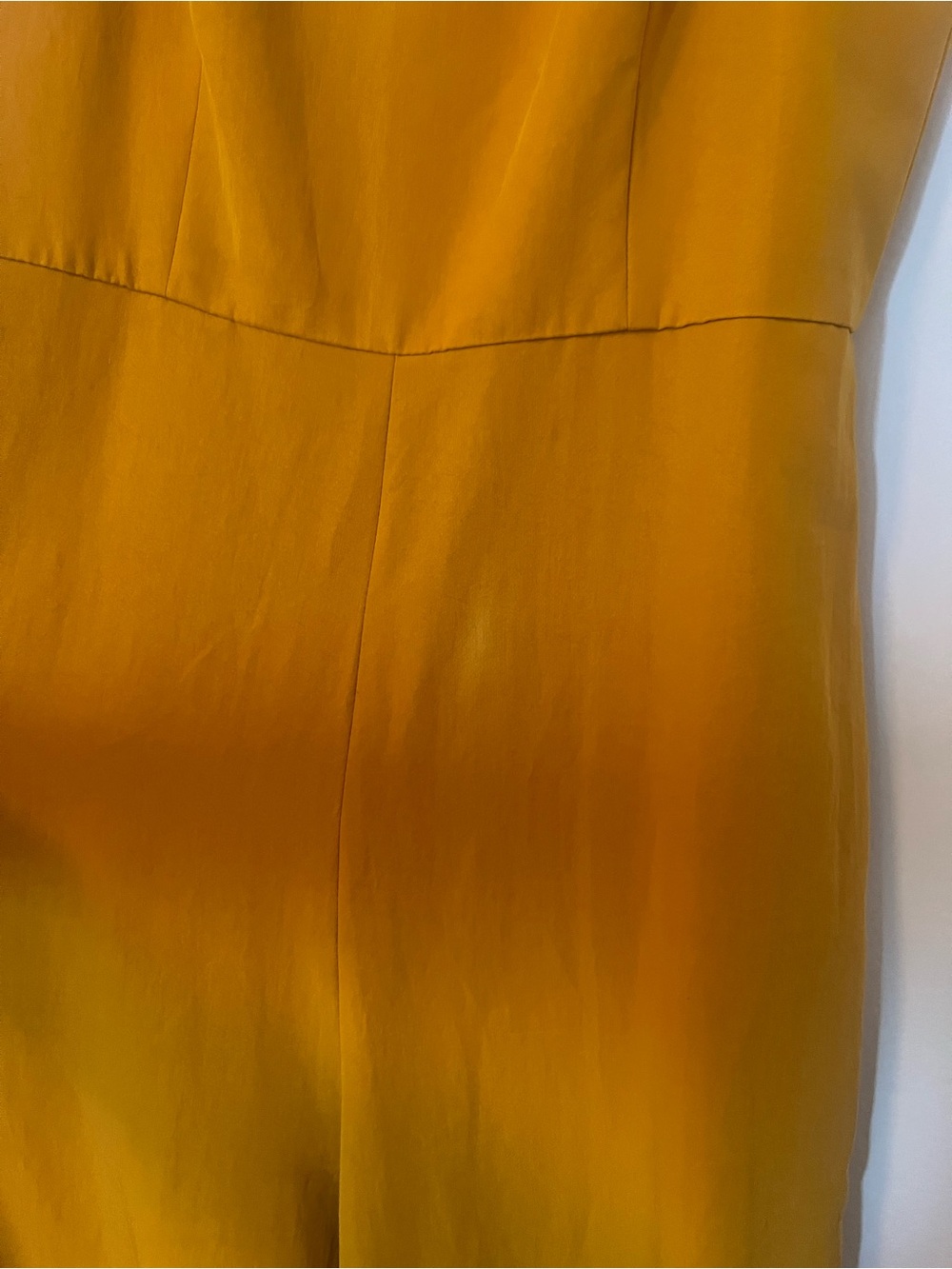 BCBGMaxAzria Mustard Yellow Wide-Leg Jumpsuit - Picture 6 of 6